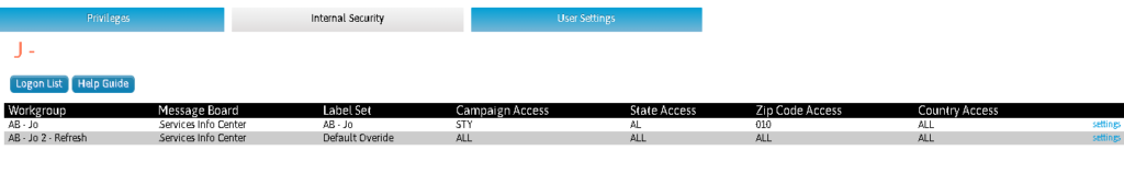 LeadMaster CRM Knowledgebase - User and Logon - Internal Security