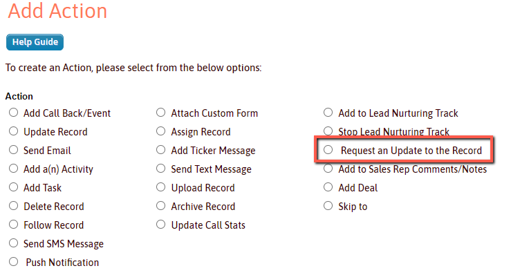 LeadMaster CRM Knowledgebase - Requesting Updates to Records via Lead ...